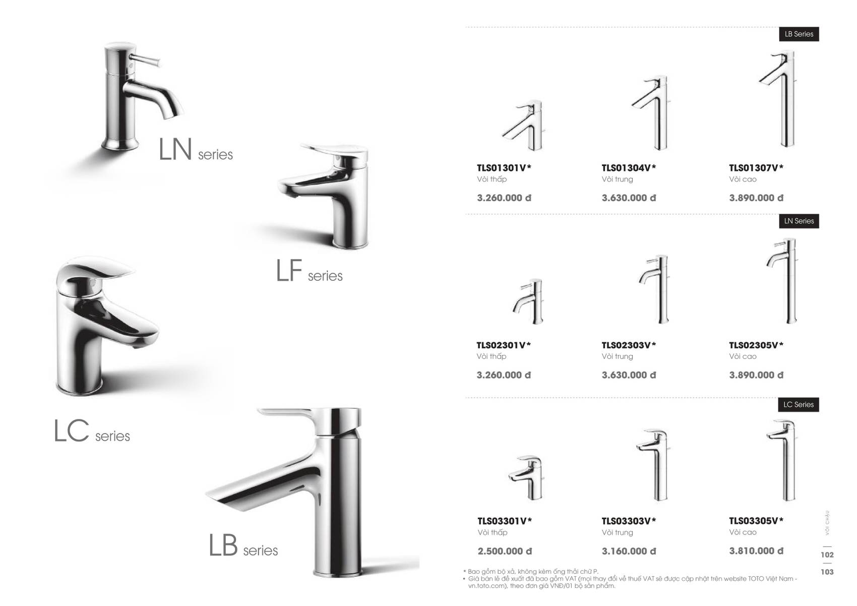 Thiết bị vệ sinh TOTO Catalogue và Bảng giá mới nhất  2025 /Page 52